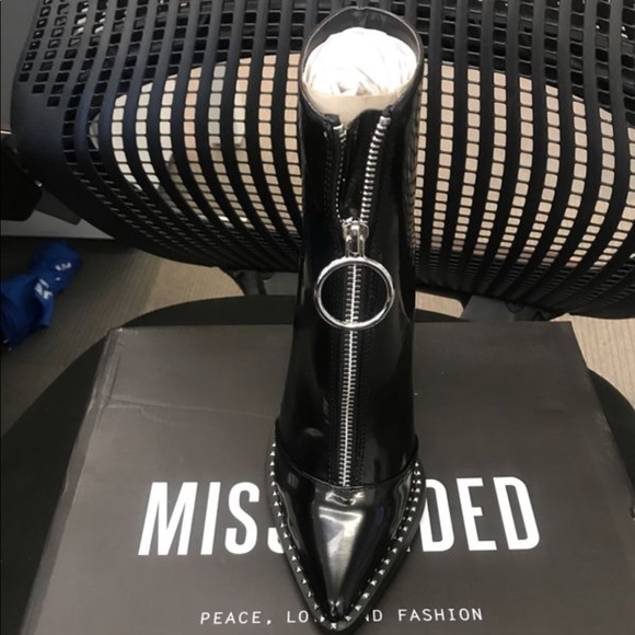 Missguided Shoes - Trendy Black Booties